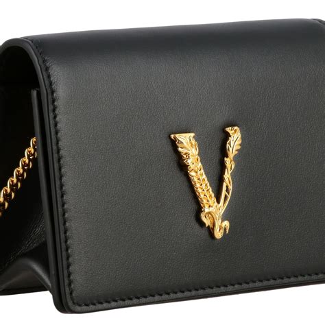 versace mini black bag|Versace small bags.